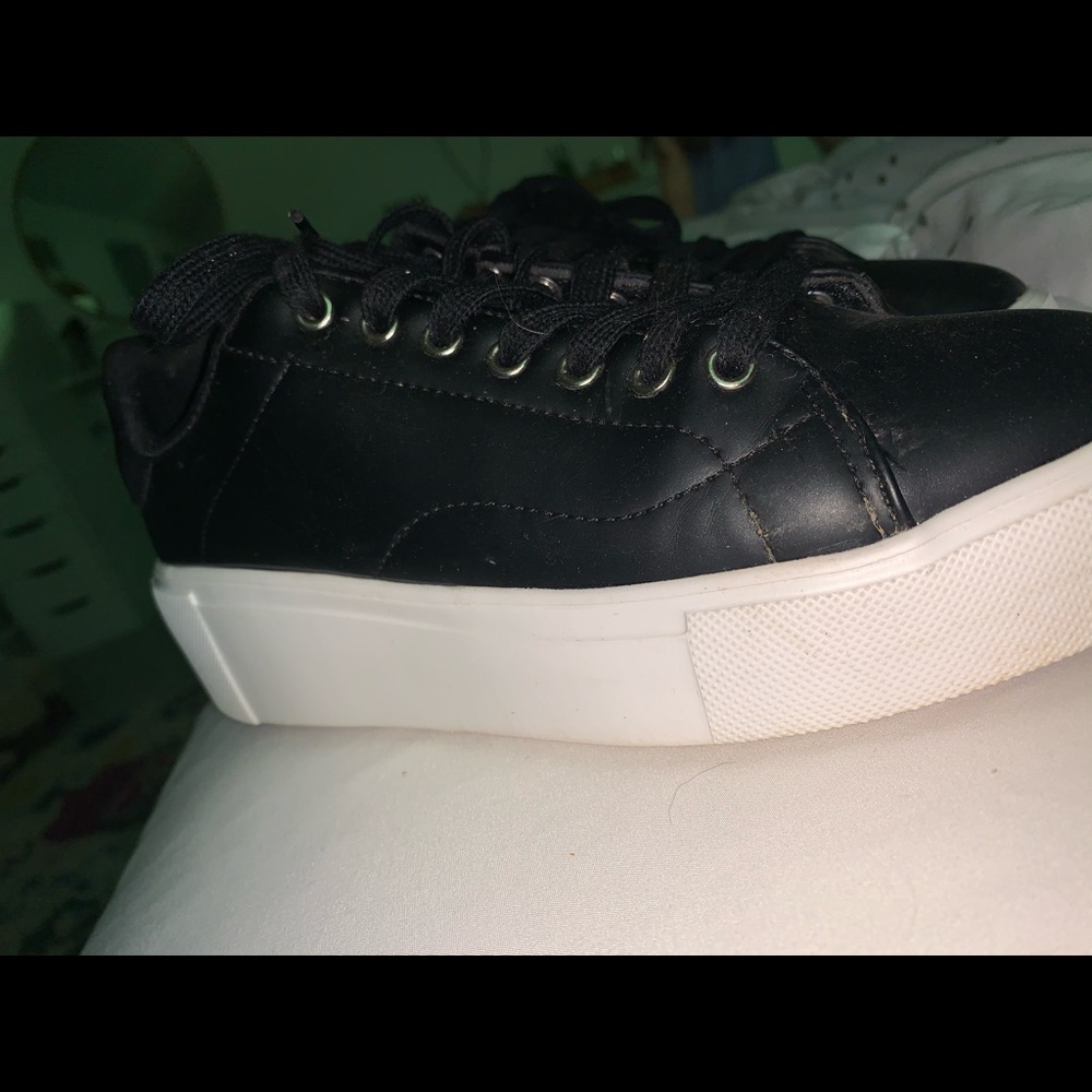 SOLD black lace up sneakers